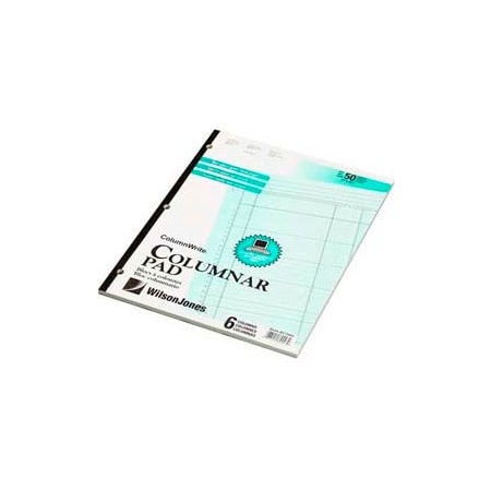 Wilson Jones Wilson Jones¬Æ Columnar Pad, 11" x 8-1/2", 6 Columns, Green, 50 Sheets/Pad G7206A
